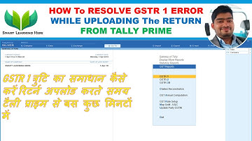 How do you solve the mismatch in GSTR -1 Error in Tally Prime? Hindi