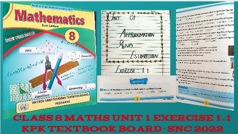 Class 8 Mathematics Unit 1| Exercise 1.1 | New Syllabus 2022 SNC | Approximation and Estimation