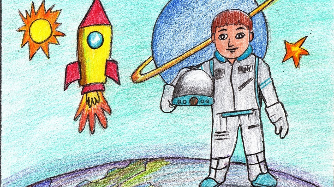 space travel drawing