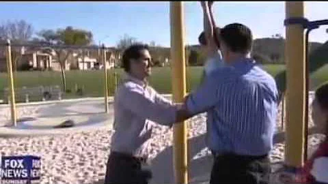 Romney in open space area