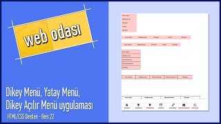 HTML CSS Dersleri Ders 22 Dikey Menü Yatay Menü Dikey Açılır Menü uygulaması