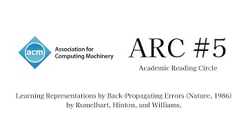 Learning Representations by Back-Propagating Errors ACM ARC #5 | ACM at ASU