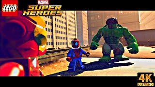 Spider-Man, Iron Man, and Hulk VS Sandman | Lego Marvel Super Heroes (4K 60FPS) screenshot 3
