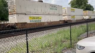 East bound ns unit 7656 ns unit 9866 intermodal train in sinking spring today 