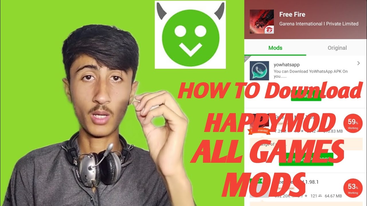 How to download happymod apk iOS Free fire mod APK BUILERGAMER54 YouTube