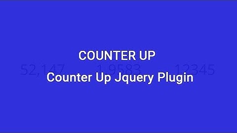 Counter Up | How to set counter up jquery plugin? | HTML,  CSS & Jquery