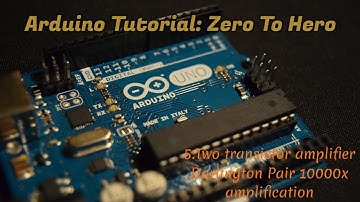 Two transistor amplifier Darlington Pair 10000x amplification