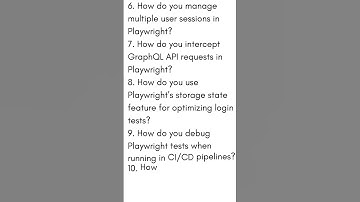 Playwright Advanced Interview Questions #jstestingacademy #education #joshifranklin