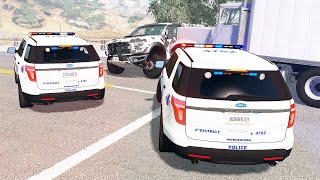 Highway Police Chases #3 - BeamNG drive