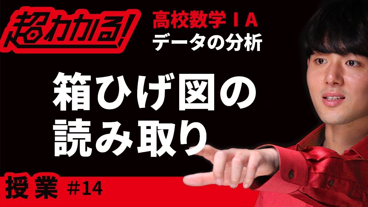 箱ひげ図の読み取り【超わかる！高校数学Ⅰ・A】～授業～データの分析＃１４