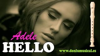 Cómo tocar Hello Adele flauta dulce flute recorder