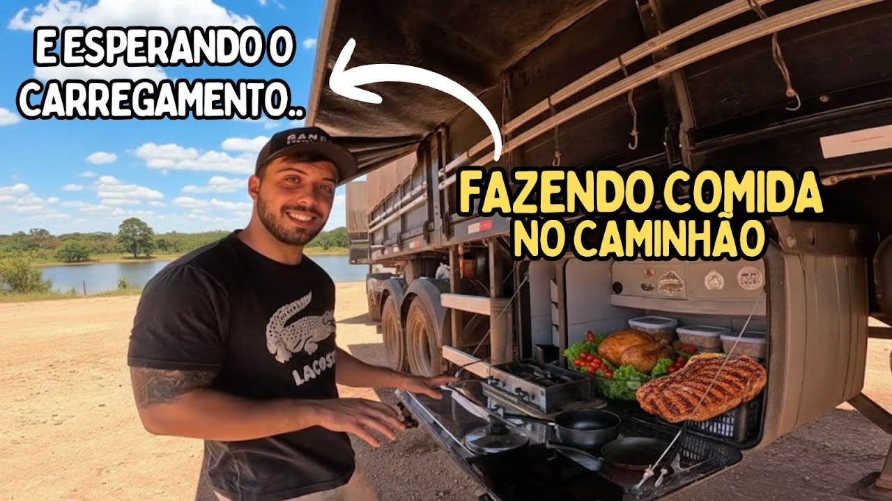 FAZENDO ALMOÇO NA ESTRADA, ROTINA DE CAMINHONEIRO! PARTE 2🍗🚛