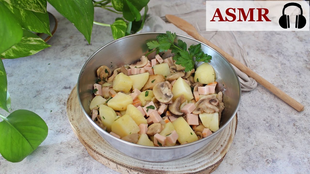 ASMR cooking - Insalata di patate e funghi- La cucina di Rita