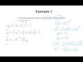 Converting Vertex Form to Standard Form Quiz