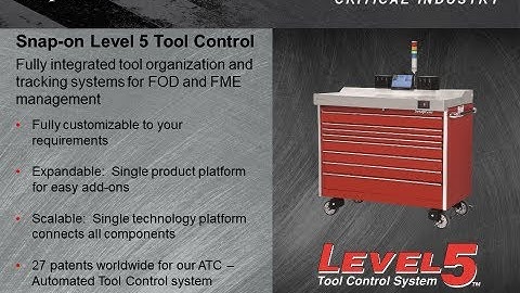 SNAP-ON LEVEL 5 AUTOMATED TOOL CONTROL.