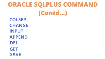 | SQLPLUS Commands (Part 3) |