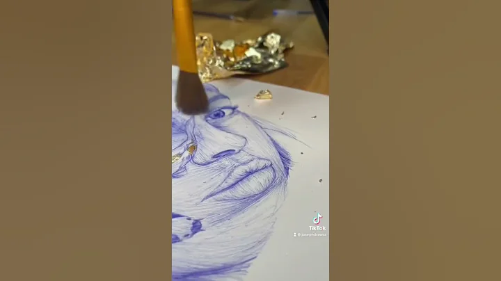 Using gold leaf is so satisfying! #art #drawing #sketch #sketching #artist #artistic #creativity
