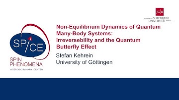 Talks - SPICE Quantum Thermodynamics and Transport - Stefan KEHREIN - University of Göttingen