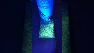 Fluroscent Penetrant calibration on Test Panel