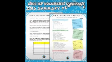 Free IEP documents checklist for special education teachers | FBA | BIP | Student Safety Crisis Plan