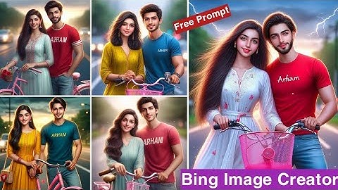 How To Create Couple Name 3D Social Media Images |Ai Photo Editing |Bing Image Creator