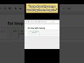 Python For Loop | python Basic for Beginners #python #forloop #shorts