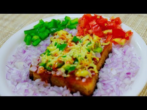 bread-pizza-recipe-|-quick-and-easy-method-|-indian-snack-food-recipes