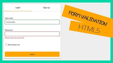 Frontend Form validation using html5 and constraint API