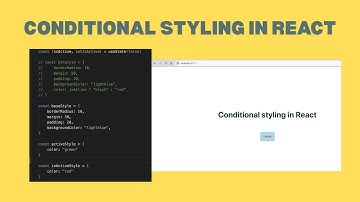 Dynamic Styling in React ⚡ | Change Styles Using State and Conditions | React JS Tutorial