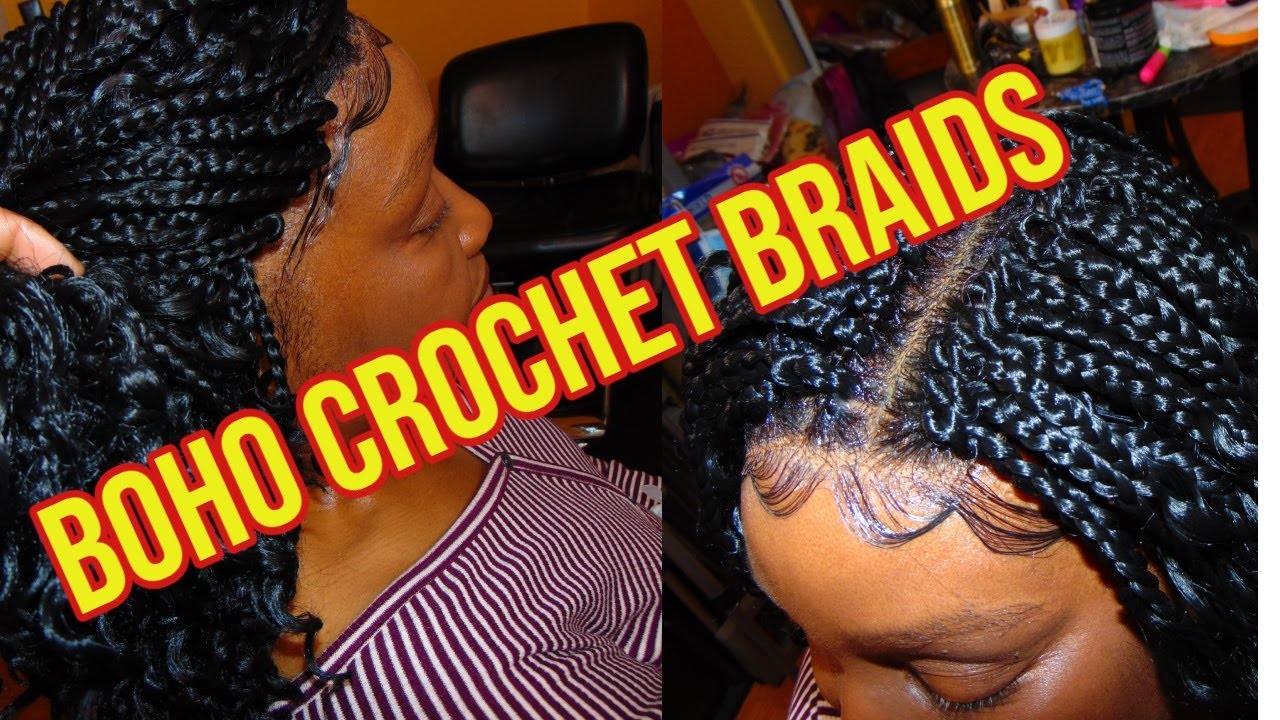 CROCHET BOHO BOX BRAIDS INSTALL METHOD FOR ALOPECIA, THIN & SHORT HAIR 