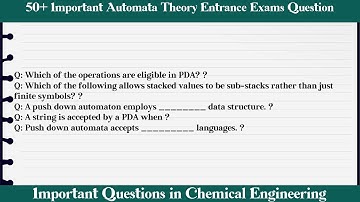 MCQ Questions Automata Theory Entrance Exams with Answers
