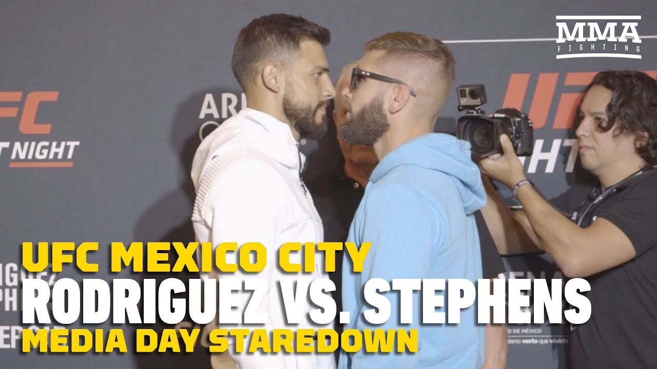 UFC Mexico City: Yair Rodriguez vs. Jeremy Stephens Media Day Staredown - MMA Fighting ultimate fighting championship dreamcast