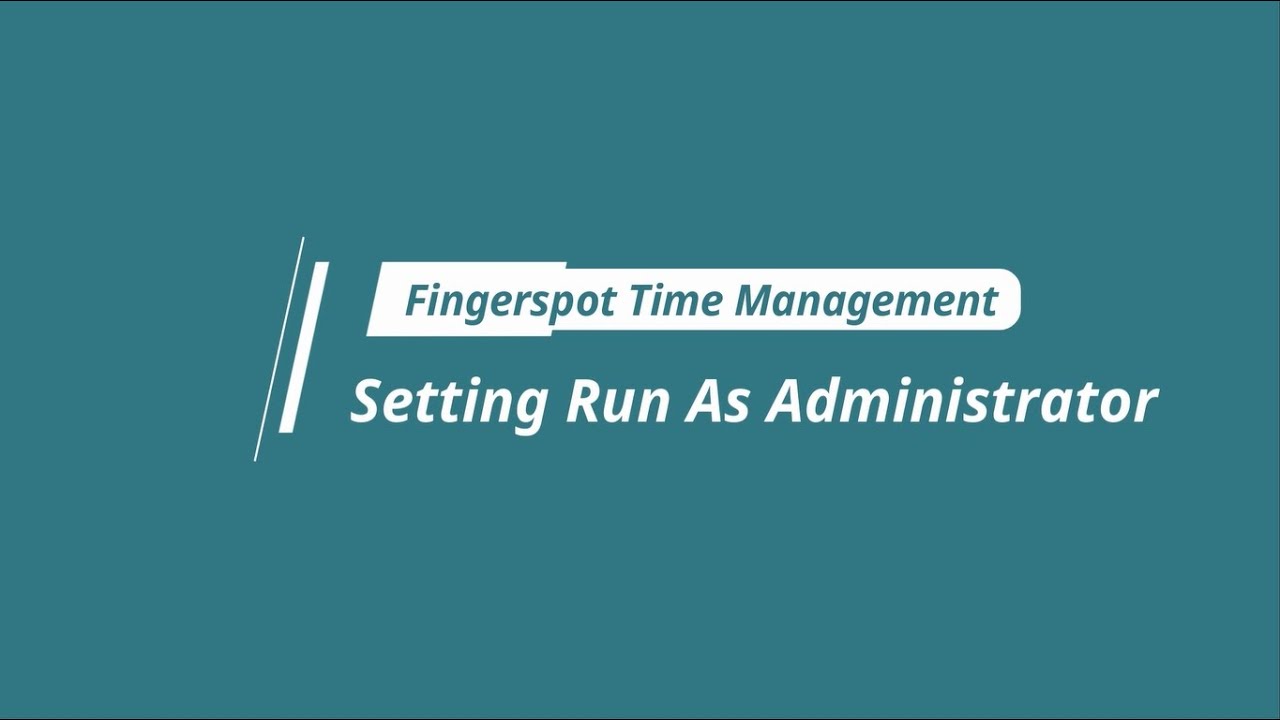 Setting Run As Administrator Aplikasi Fingerspot Time Management (FTM) YouTube
