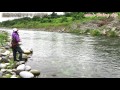 鬼怒川本流でヤマメをゲット♪　栃木県　Mountain Stream Trout Fishing Kinugawa River in Nikko Tochigi