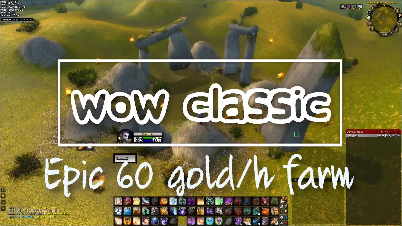 EPIC GOLD FARM! World of Warcraft Classic Elemental Fire run.