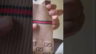 Gucci GG cotton socks with web review