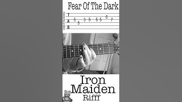 Fear of the dark guitar tabs easy iron maiden riffs, fear of the dark main riff with tabs
