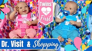 Reborn Twins Kate & Nate: Doctor's Visit & Big Shopping Haul!