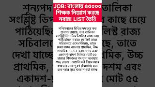 JOB: বাংলায় ৫৫০০০ শিক্ষক নিয়োগ করছে নবান্ন! LIST তৈরি
