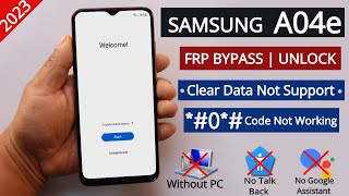 Samsung A04E Frp Bypass - Clear Data Not Support - New Method Without Pc 2023 Android 12 13