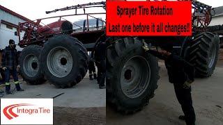 Sprayer Tire Rotation before the Tire Grabber by Integra Tire Carrot River 298 views 5 years ago 1 minute, 31 seconds