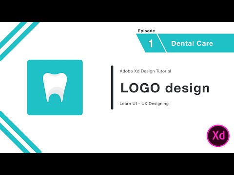 Dental care Logo | Adobe XD Design Tutorial 2021