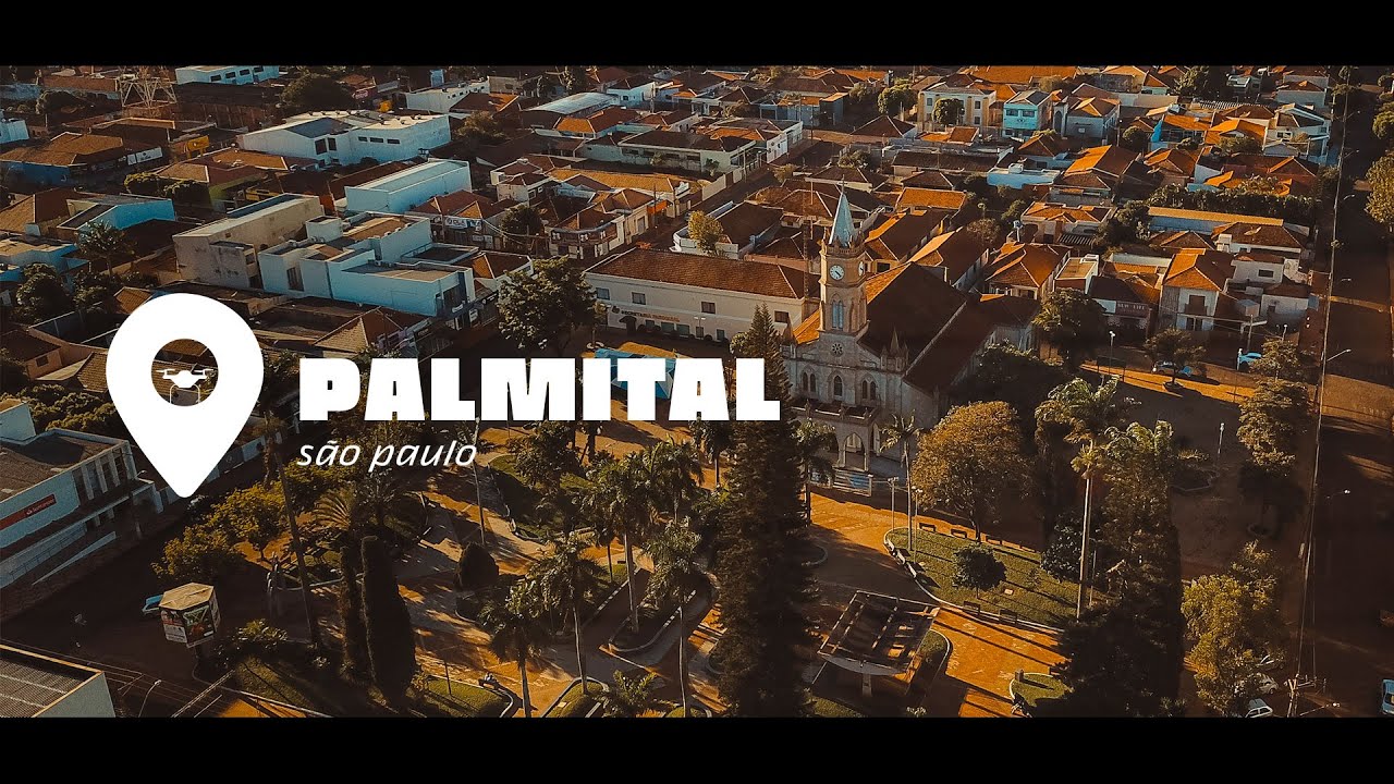 Cidade de Palmital/SP visto do alto