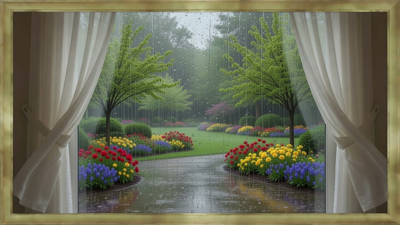 Enjoy a Rainy Day TV Frame Art Screensaver : Día lluvioso  बरसात का दिन