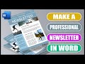 Create a newsletter in ms word  helpful techniques