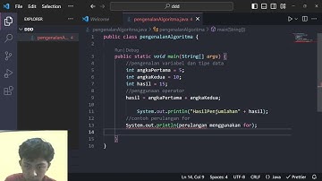 Tugas Pengenalan Algoritma Variabel, Tipe Data dan operator pada JAVA , Perulangan for dan While