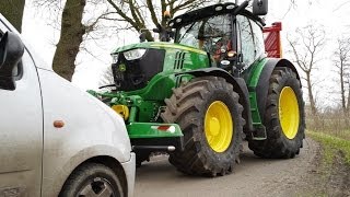 Crash John Deere 6210R TRACTOR maisernte 2014, ensilage du mais & AGRIbumper tractorbumper fail