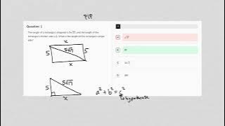 The length of a rectangle's diagonal is 5sqrt17, and the length of the rectangle's shorter side is..