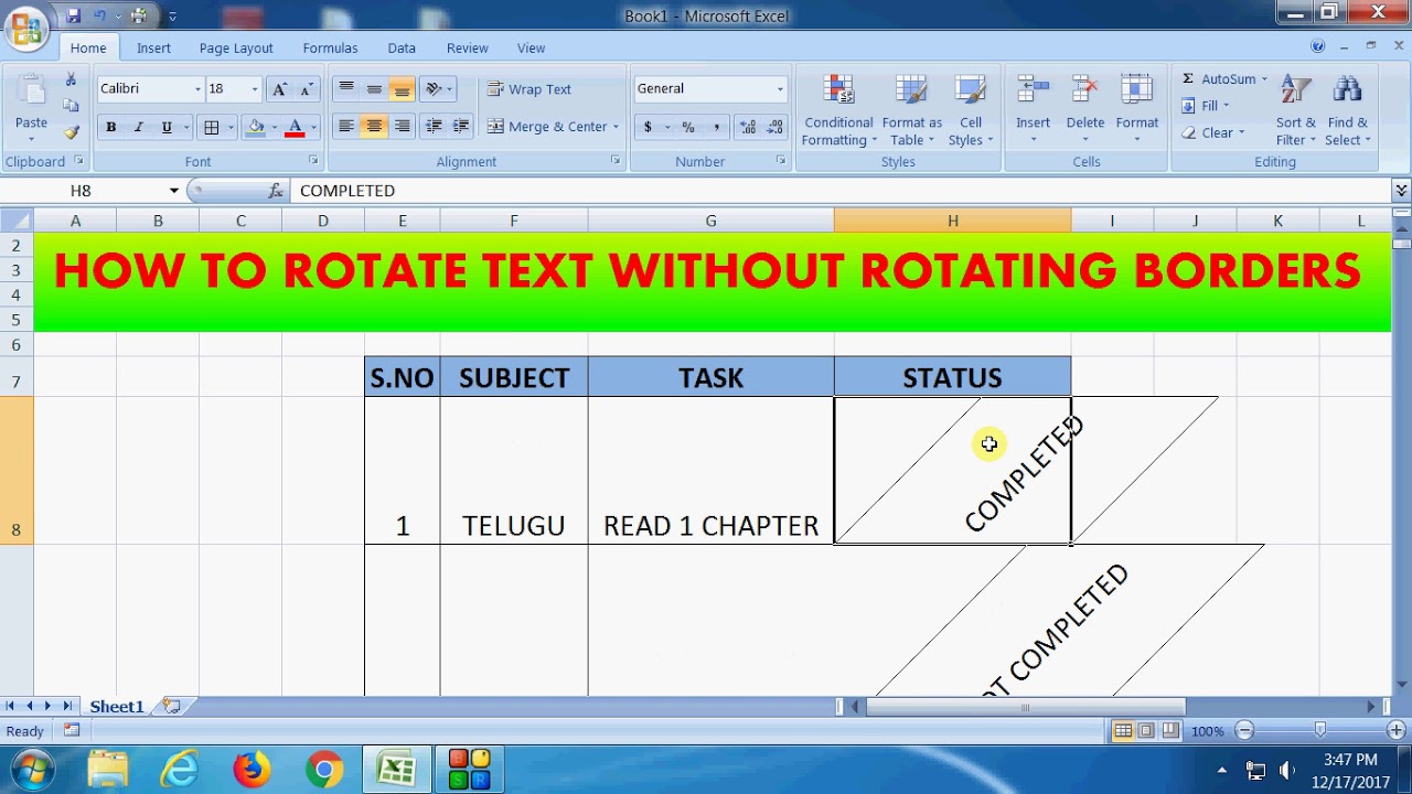 HOW TO ROTATE TEXT WITHOUT ROTATING BORDERS | SOLVED - YouTube