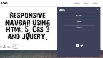 Responsive Navbar Using HTML 5, CSS 3 & jQuery